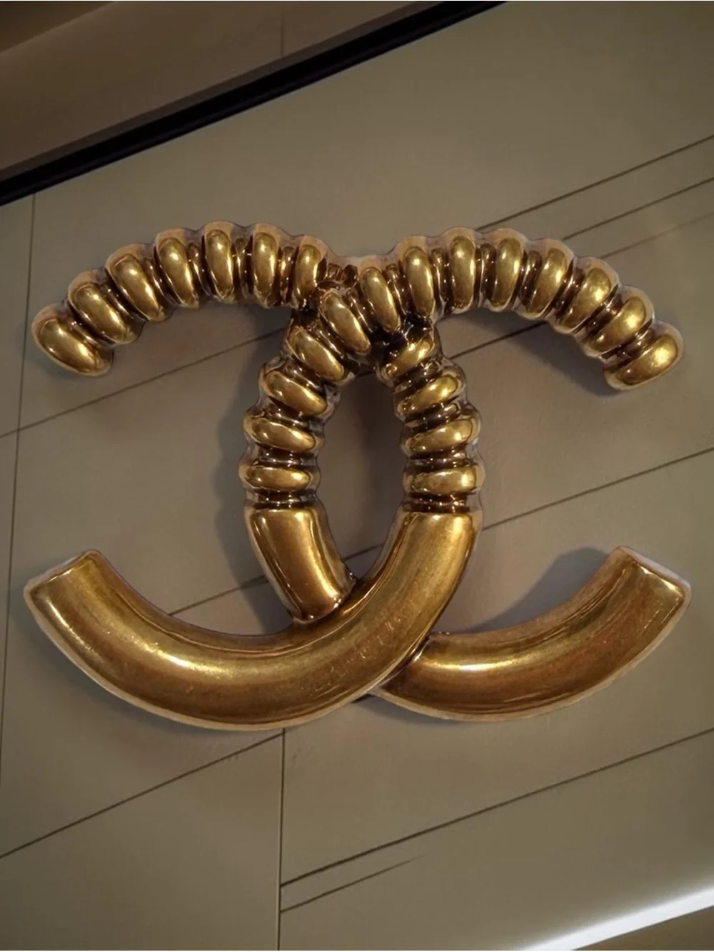 Fashion Jewelry Gold Interlocking Circle Brooch